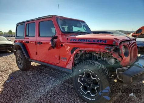 2021 Jeep Wrangler Unlimited Rubicon 4Xe z USA, uszkodzony, nr VIN 1C4JJXR62MW739598